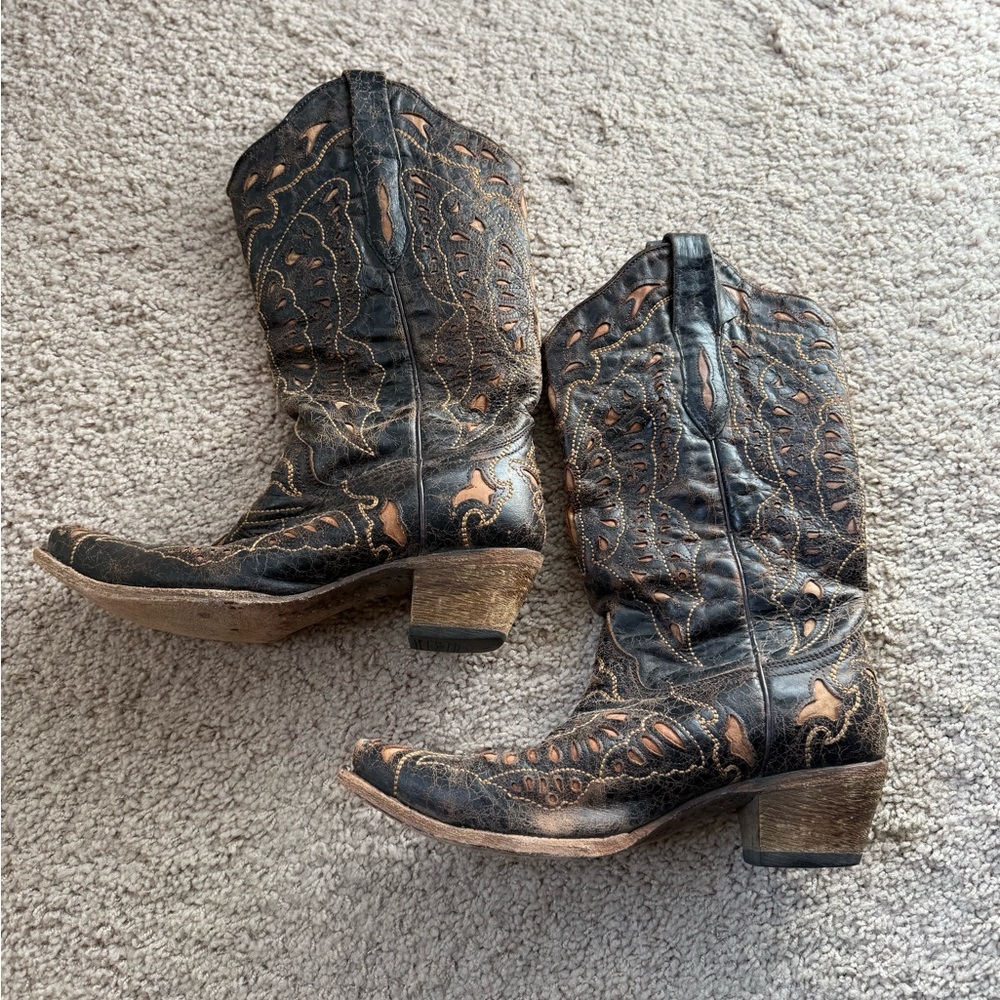 Women’s Corral Brown Butterfly Boots